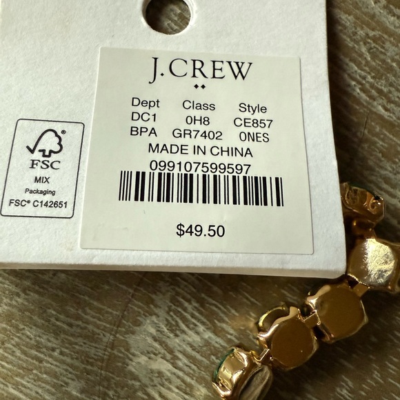 J. Crew Crystal & Pearl Necklace & Bracelet NWT - Picture 5 of 6